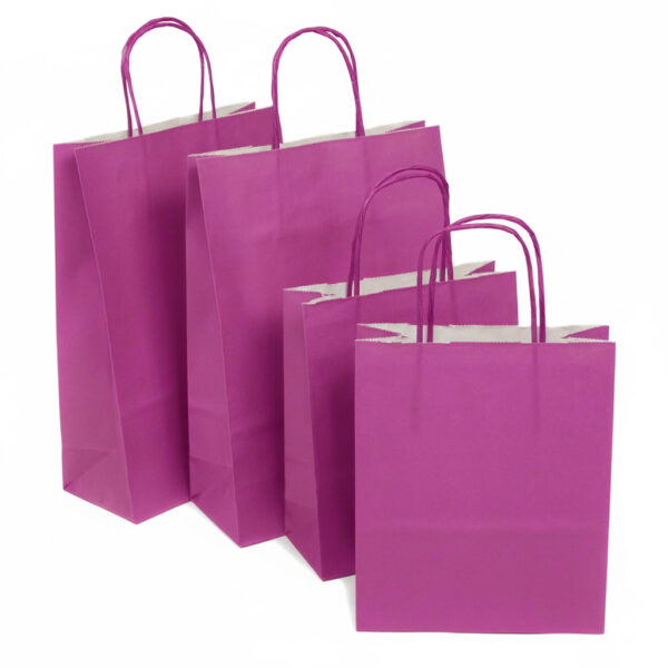 coloured paper carrier bags twist handle