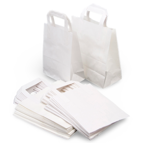 white paper carrier bags